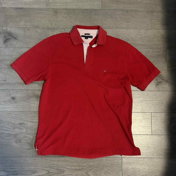 Tommy Hilfiger Red Polo Shirt - Medium - Picture 1 of 3